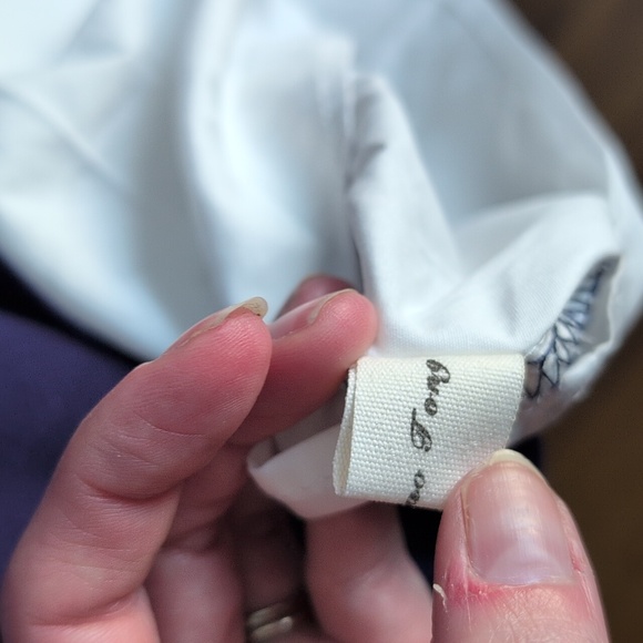 Navy Blue Top with Butterfly Accent Zip Back - Picture 5 of 5